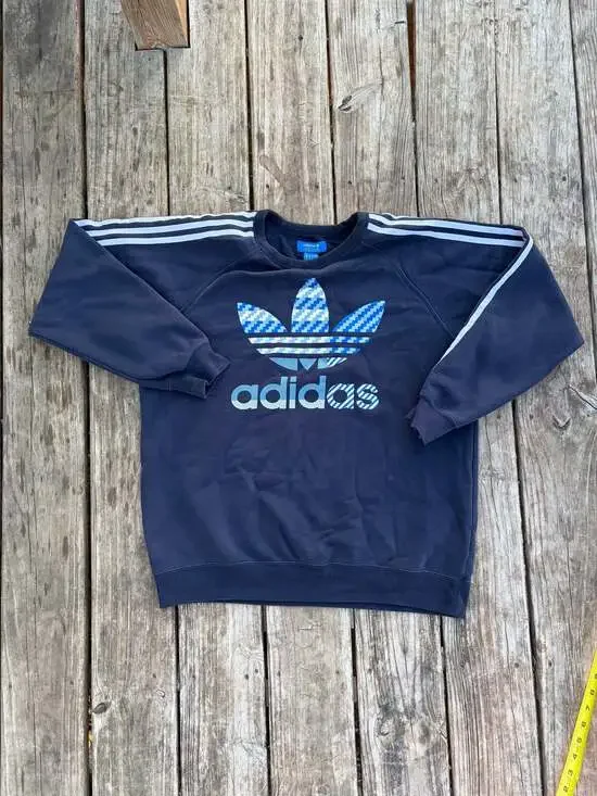 Adidas Originals Trefoil Logo Crewneck Sweatshirt with Pixel Graphic