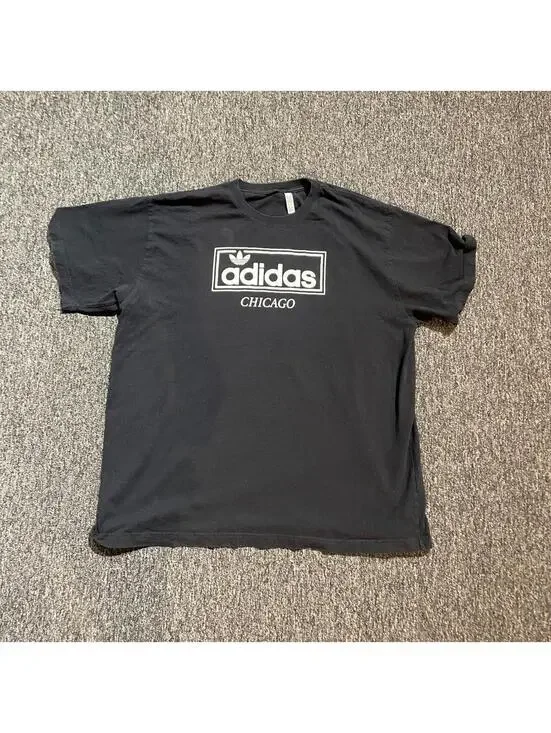 2000s Black Adidas Chicago Shirt