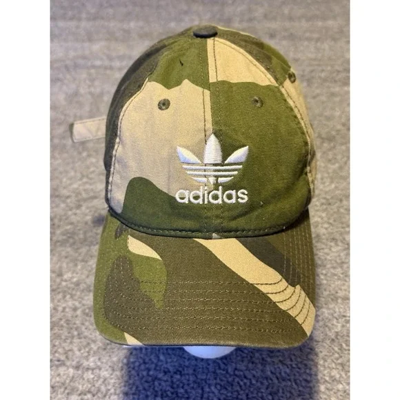 Adidas Camo Camouflage Hat Strap Back Cotton Dad Strapback Trefoil Logo Fitness