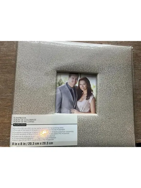 Gold Pebble Texture Photo Album Scrapbook with CD holder