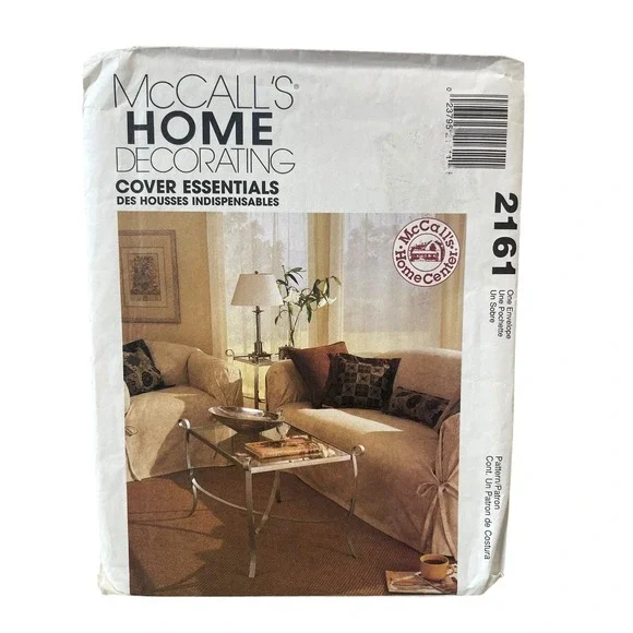 McCall's 2161 Home Decorating Slipcovers Sofa Chair Pillows 1990s