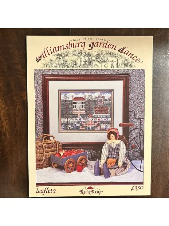 Williamsburg Garden Dance Counted Cross Stitch Pattern By Betty Friese Baumer Le