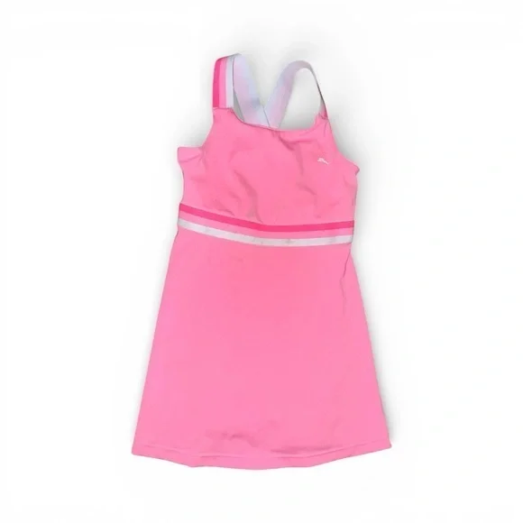 Tommy Bahama Kids 3-4 Years Old Hot Pink Athletic Sporty Activewear Dress Used