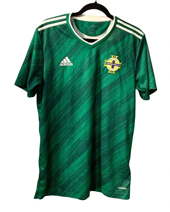 Adidas Northern Ireland 2020 Home Soccer Jersey Size M Green FI2827 Aeroready