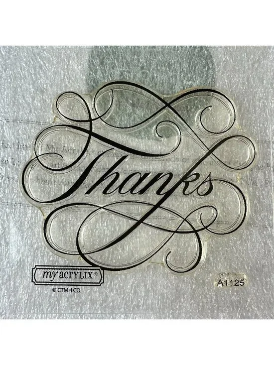 My Acrylix Thanks Decorative Stamp