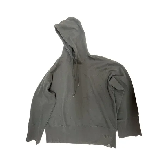 Adidas Mens‎ Black Pullover Hoodie Solid Long Sleeve Sweatshirt Size M