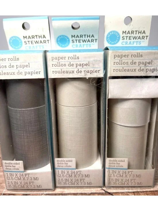 3 Pkg Martha Stewart Crafts Double-Sided Paper Rolls 1