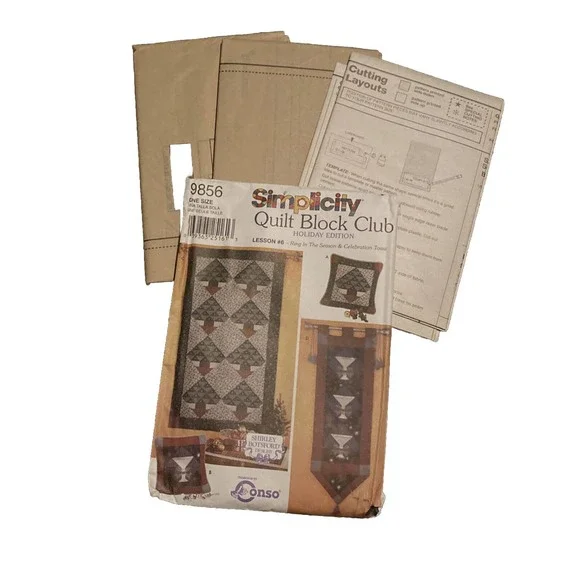 Simplicity 9856 Quilt‎ Block Club Holiday Edition Uncut New Sewing Pattern.