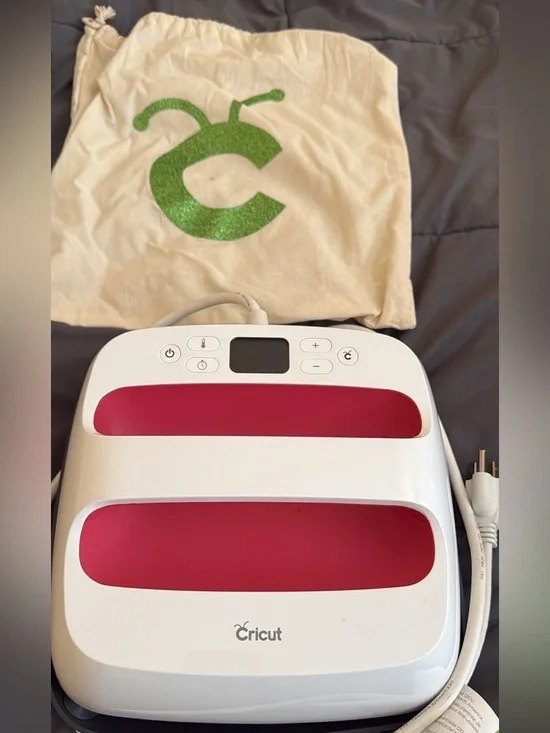 Cricut Heat Press — White with Pink Accents