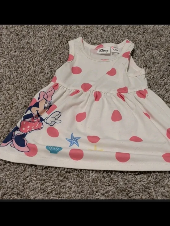 Disney White and Pink Polka Dot Minnie Dress