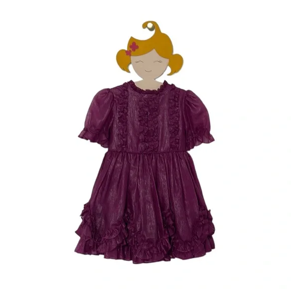 Martha’s Miniatures Purple Ruffle Party Pageant Dress Girls Vintage
