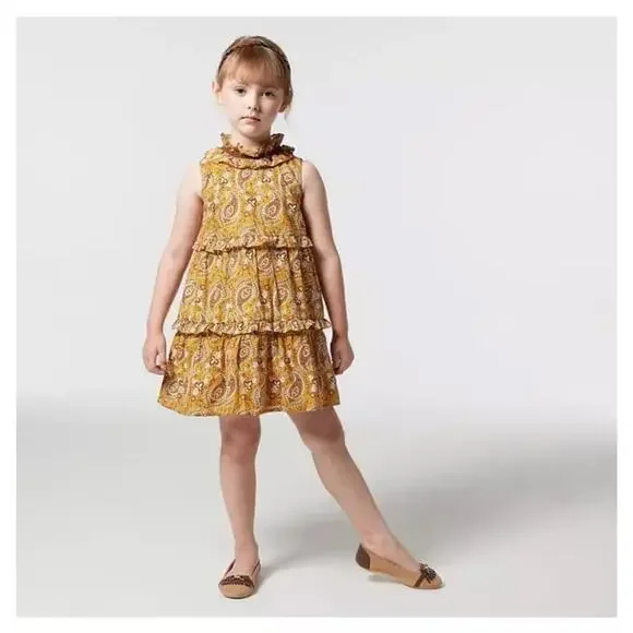 NWT❤️Janie and Jack Paisley Ruffle Tiered Dress sz12