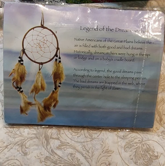 Dreamcatcher Wall Art with Feathers & Chrome Bars‎