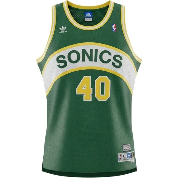 Adidas Shawn Kemp 40 Seattle SuperSonics Hardwood Classics Jersey XL +2 NWT
