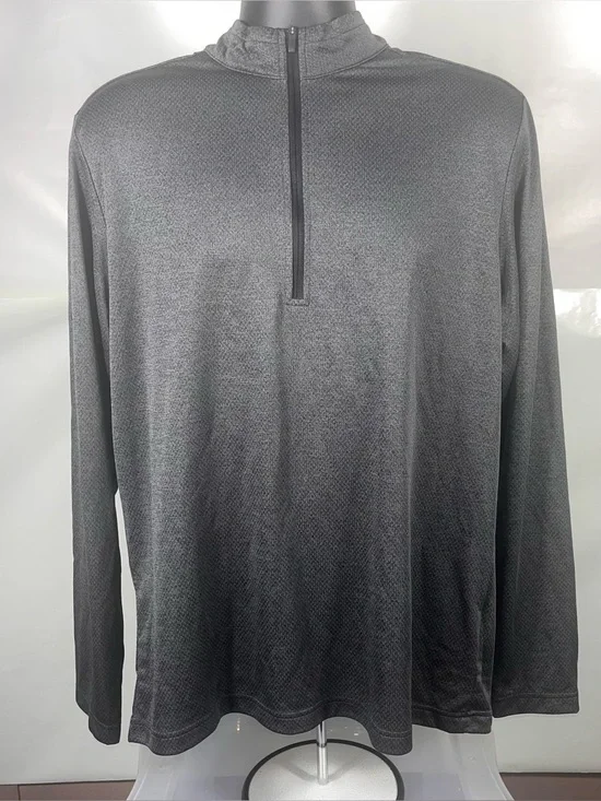 Adidas Men’s 1/4 Zip Pullover L Golf Sweatshirt Gray Stretch Performance NWT