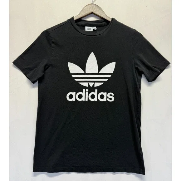 Adidas Originals Adicolor Trefoil T Shirt Mens Medium‎ Black White Graphic Logo