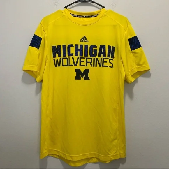 University of Michigan Wolverines Adidas Climalite Shirt Size Small