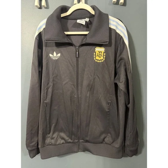 Adidas Originals Argentina AFA Track Jacket Carbon Grey Mens XL IU2155 Soccer