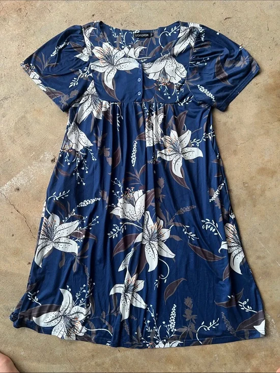 Navy Floral Women’s Dress