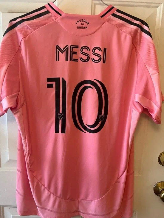 Adidas Argentina Pink Messi Number 10 Soccer Jersey