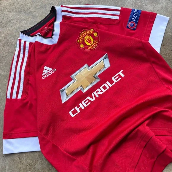Vintage 2010s Adidas Manchester United Mata Jersey Soccer Blokecore Red XL (f4)