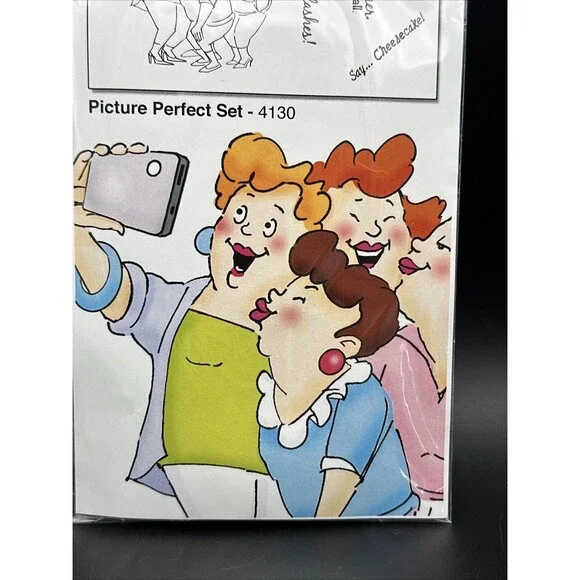 Art Impressions Girlfriends Cling Rubber Stamps Picture Perfect Set 4130
