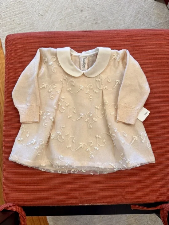 Neiman Marcus Embroidered Baby Dress Made in ITALY