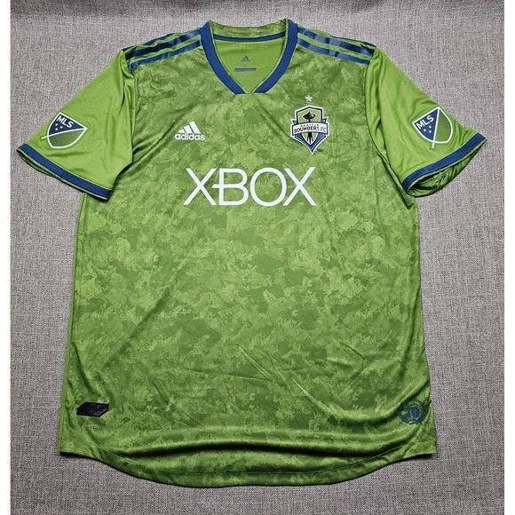 Seattle Sounders FC Jersey Mens XL Green MLS Soccer Adidas ClimaCool XBOX Shirt