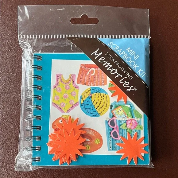 Mini Scrapbooking Kit with Blue and Orange Accents