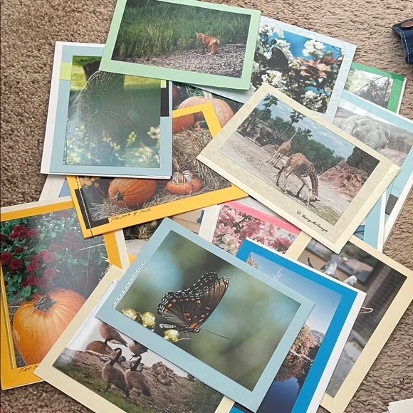 19 Handmade Nature Blank Cards‎