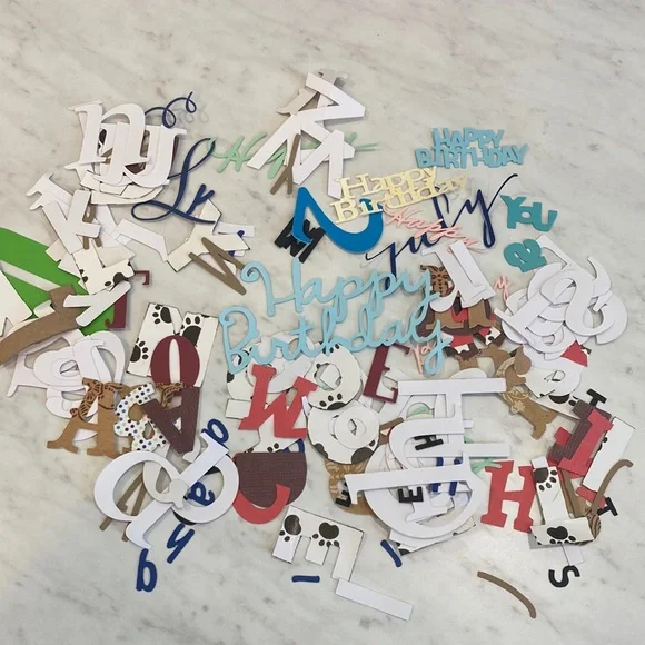 *FREE W/Purchase Cardstock and Paper Letters and Words Die Cuts