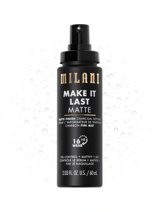 Milani MAKE IT LAST MATTE - MATTE FINISH CHARCOAL SETTING SPRAY brand new
