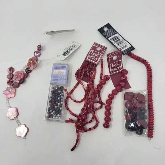 Bundle Jewelry Making Supplies Arts And Crafts Red Lot #13