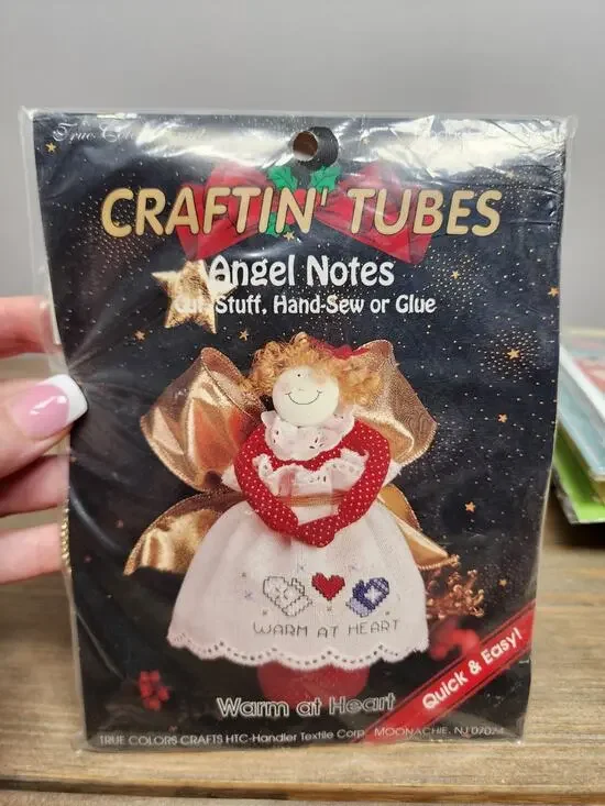 Craftin Tube Snowflake Angel Kisses Ornament Kit Cut Stuff Sew Glue New