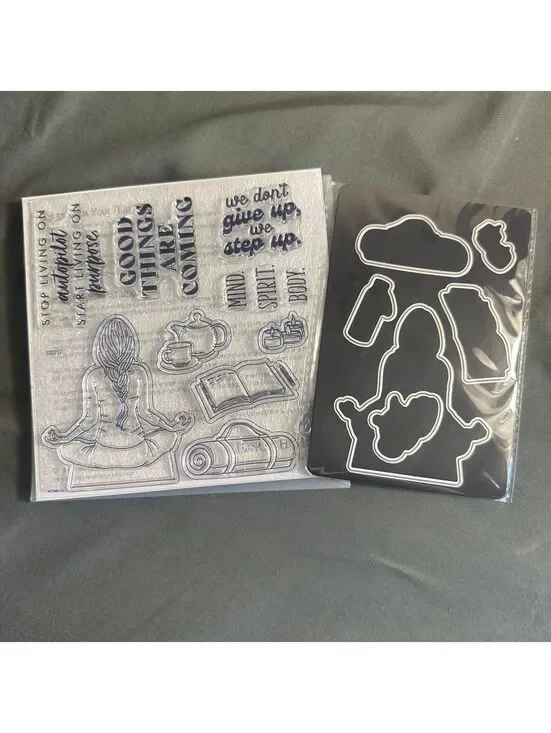 Close To My Heart Z7109 In The Moment Acrylic Stamp and Thin Cut Set