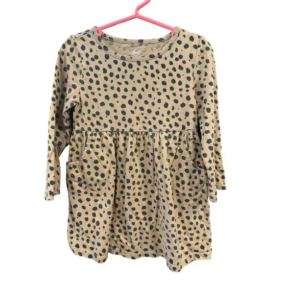 5/$15 Spotted LS Dress - Wonder Nation - 3T