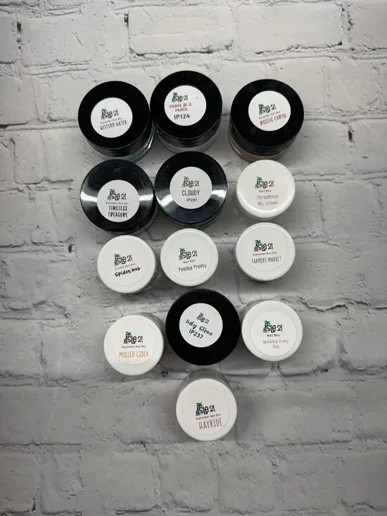 Isle 21 Nail Dip Powder Bundle Lot of 13