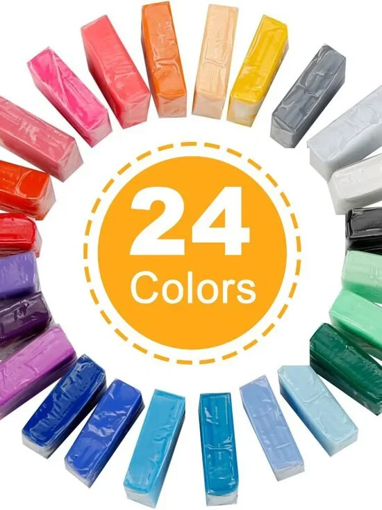 CiaraQ Polymer Clay Kit, Mini Modeling Clay Set for Kids/Beginners/Artist, 24 Co