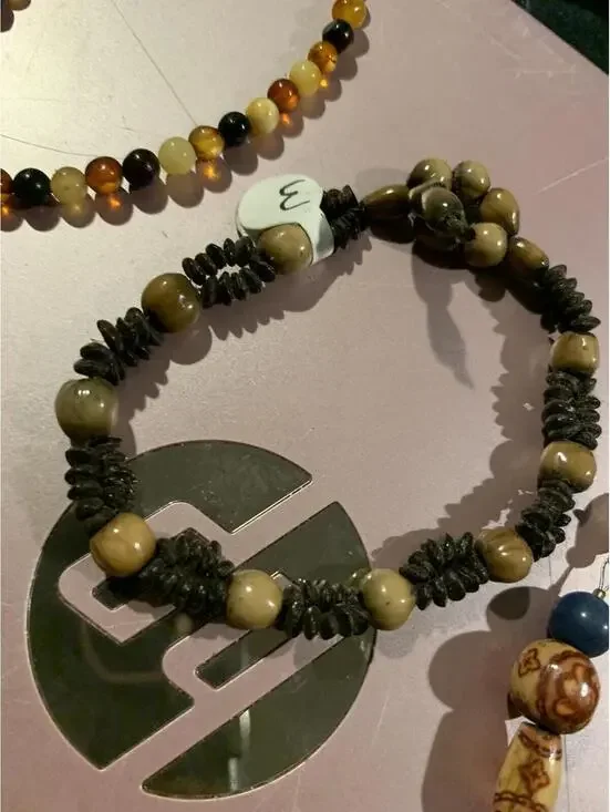 Handmade Beaded Bracelet with Brown and Black Accents