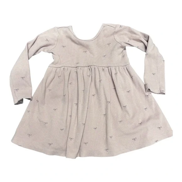 Quincy May Bow Scoop Neck Dress 2-3 T