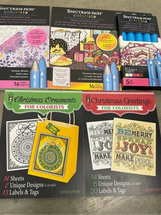 Spectrum Noir Colorista Christmas Coloring Book Marker Pad Marker Set