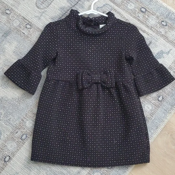 Janie and Jack Juno Valentine Baby Girls Metallic Dot Dress Sz18-24m