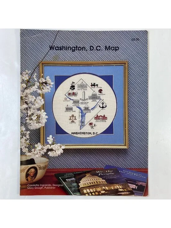 Washington D.C. Map Cross Stitch Pattern Booklet By Caroletta Ingranado