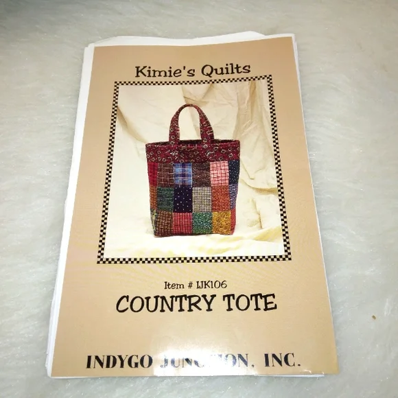 PATTERN #IJK106 Indygo Junction Kimie's Quilts Country Tote, new