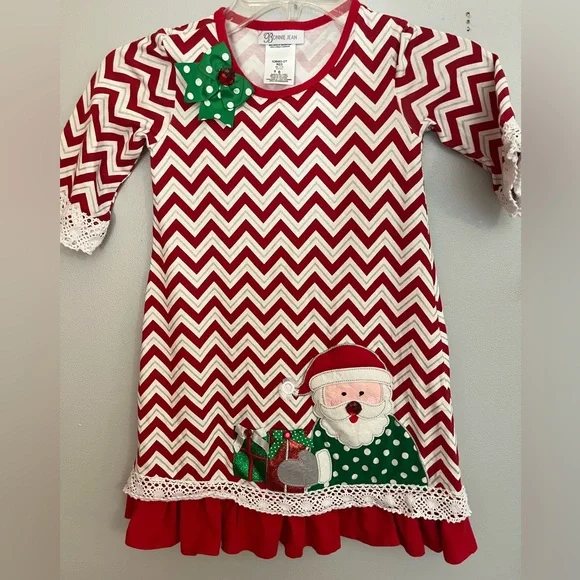 Bonnie Jean Santa Claus Christmas‎ dress Size 6