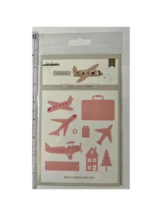 LORA BAILORA Airplane Travel Metal Die Set Scrapbooking Card Making Craft