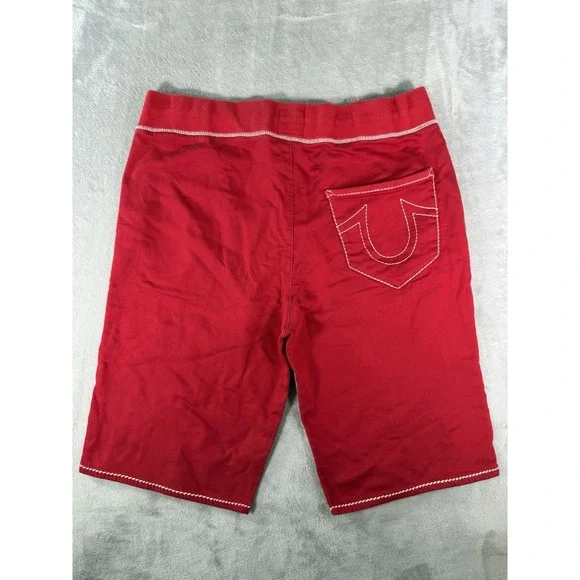 True Religion Sweat Shorts Men's 2XL Red Baggy