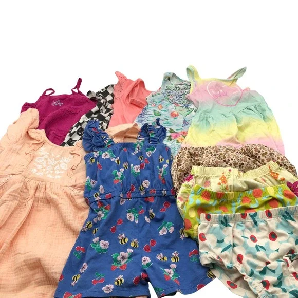 Girls 3T Spring Summer Dresses BUNDLE Bloomers Tank‎ Dress Sleeveless Floral