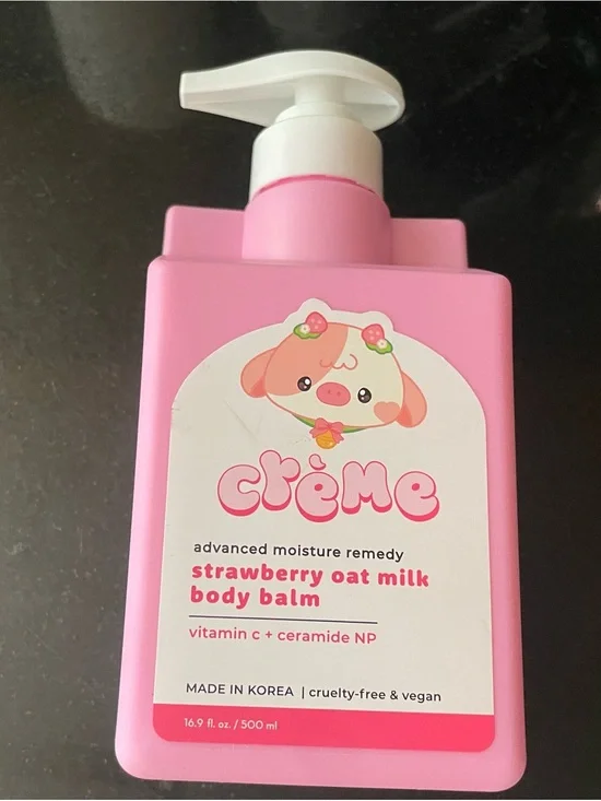 Crème Strawberry Oat Milk Body Balm - Pink