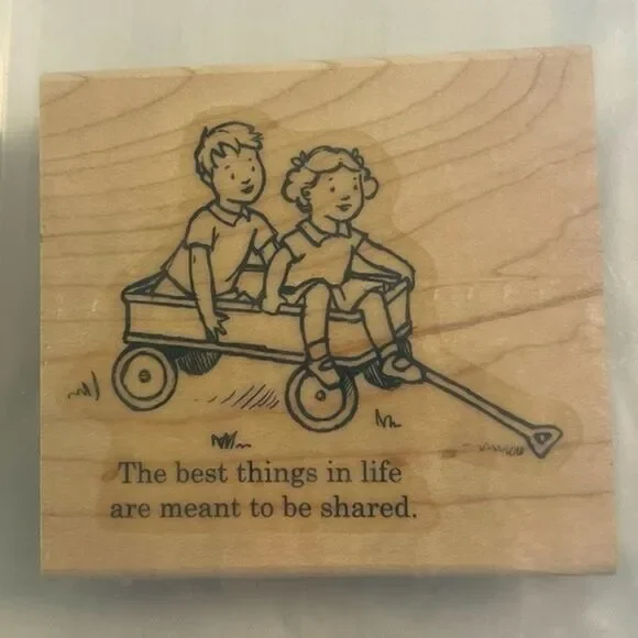 Stampin' Up! Best Things in Life Shared Child Wagon Wooden Block Stamp Set